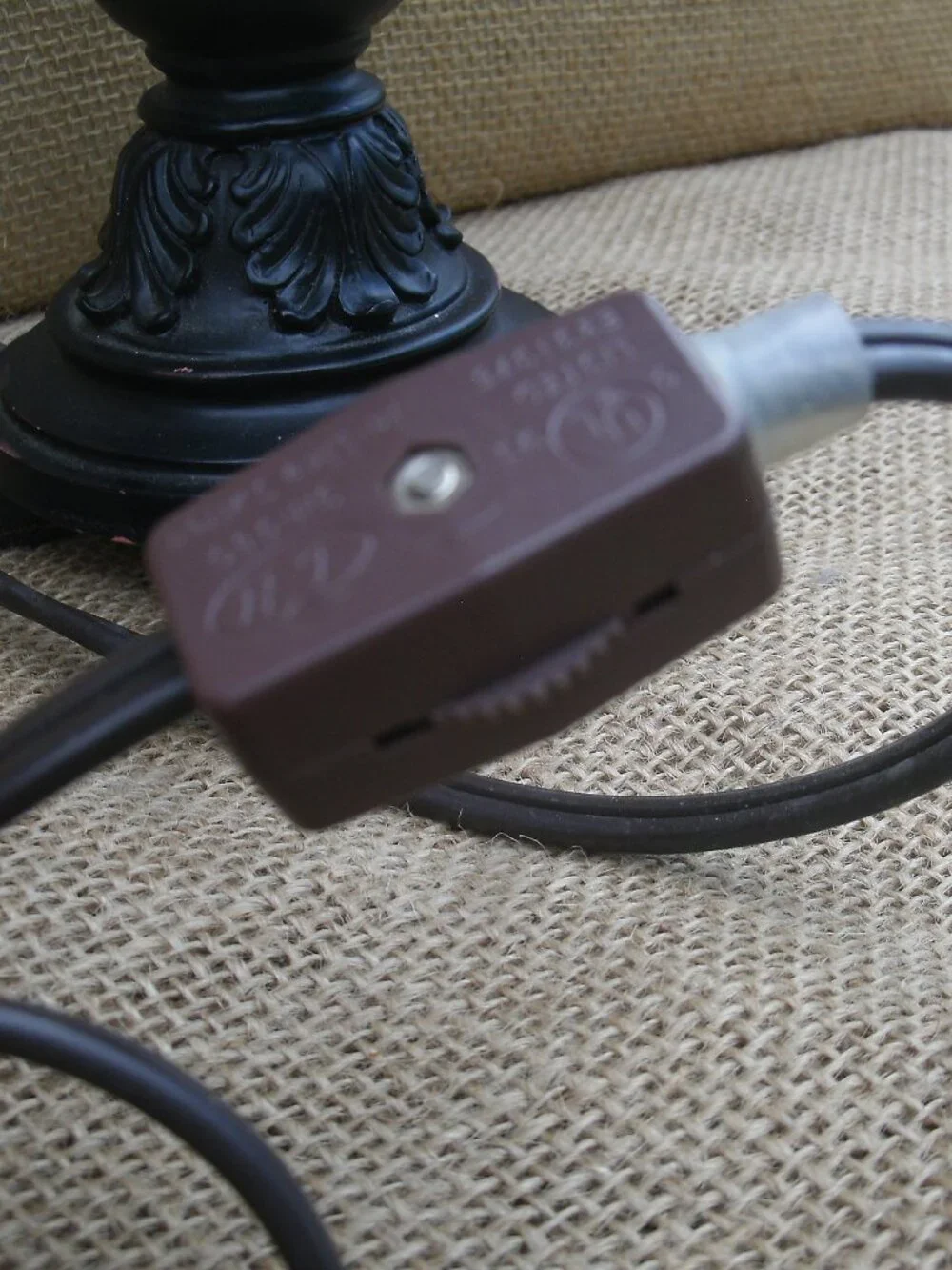 Vintage Victorian Inspired Goth Floral Lamp